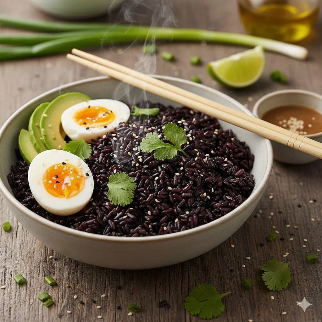 Cara Memasak Beras Hitam dengan Rice Cooker (c) Ilustrasi AI