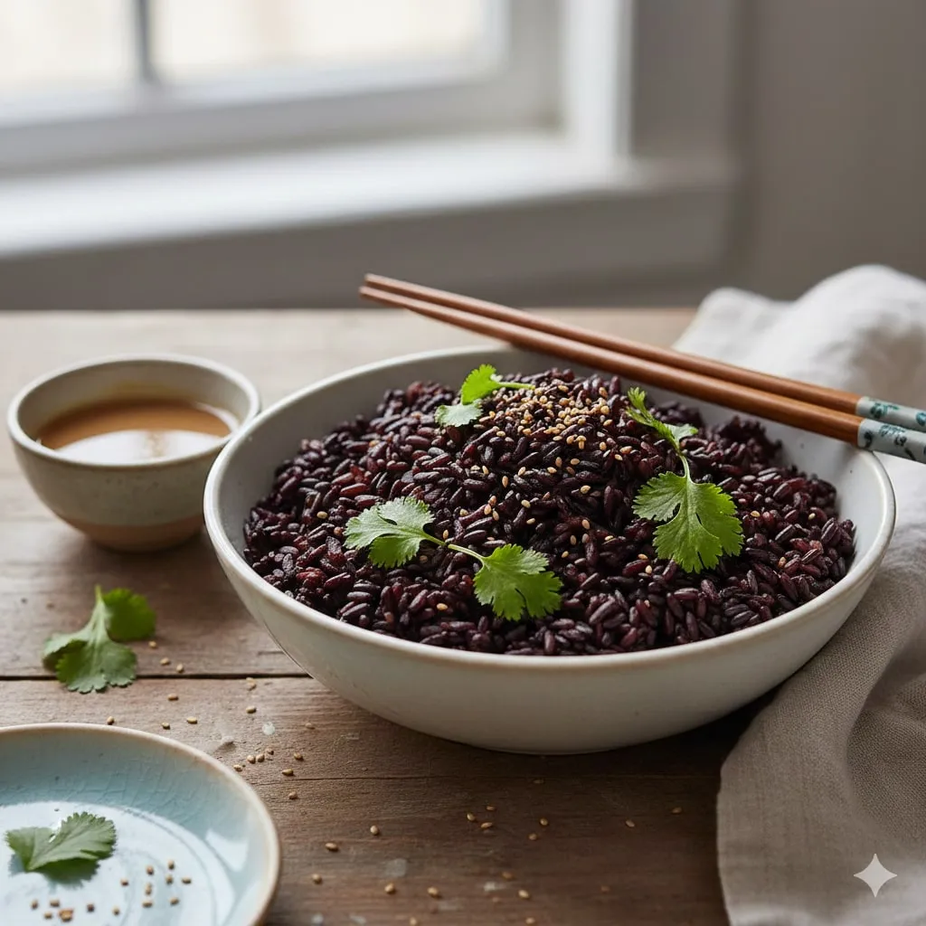 Manfaat Beras Hitam untuk Kesehatan (c) Ilustrasi AI