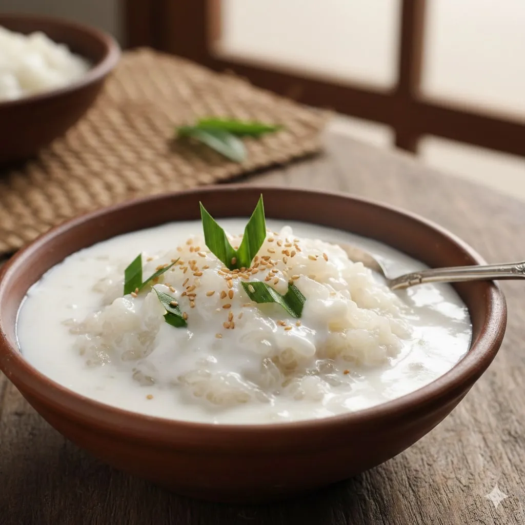 Pengertian dan Karakteristik Beras Ketan dengan Santan (c) Ilustrasi AI