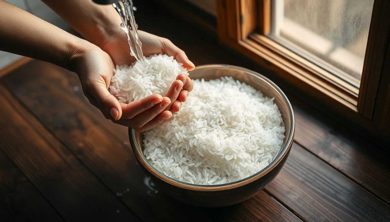 Persiapan Sebelum Memasak Beras Ketan (c) Ilustrasi AI