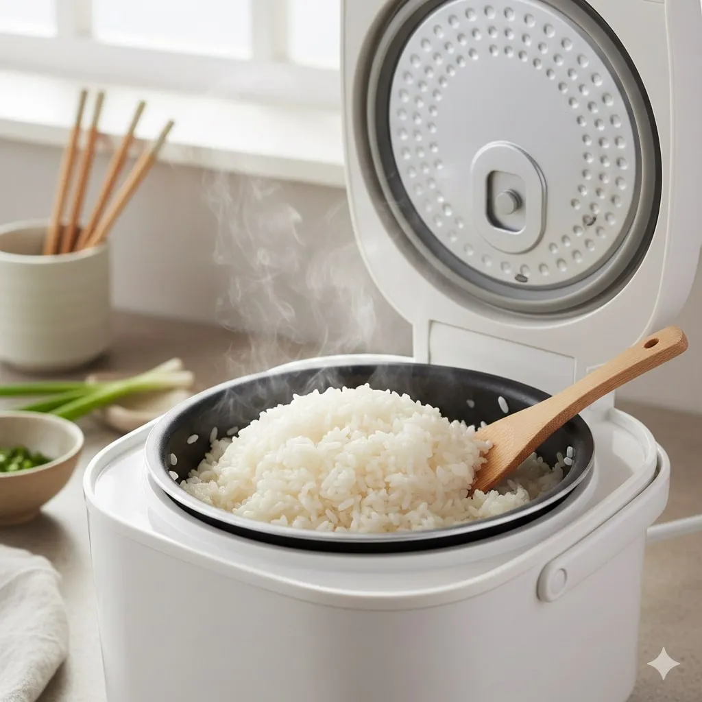 Cara Memasak Beras dengan Rice Cooker (c) Ilustrasi AI