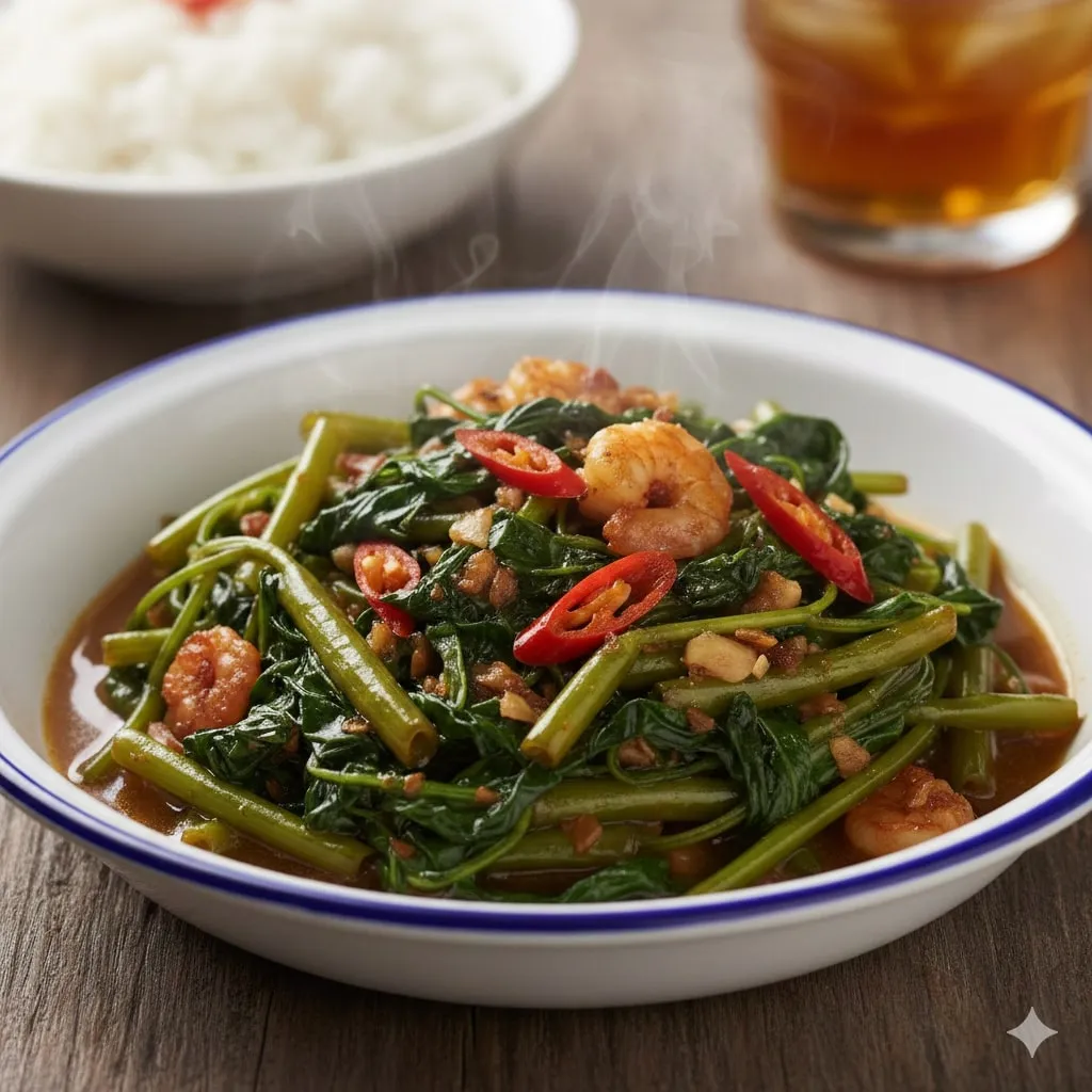 Variasi Resep Cah Kangkung  (c) Ilustrasi AI