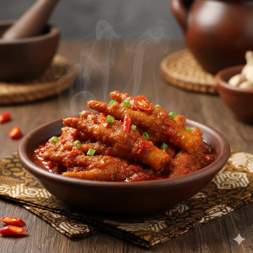 Langkah-Langkah Cara Memasak Ceker Mercon (c) Ilustrasi AI