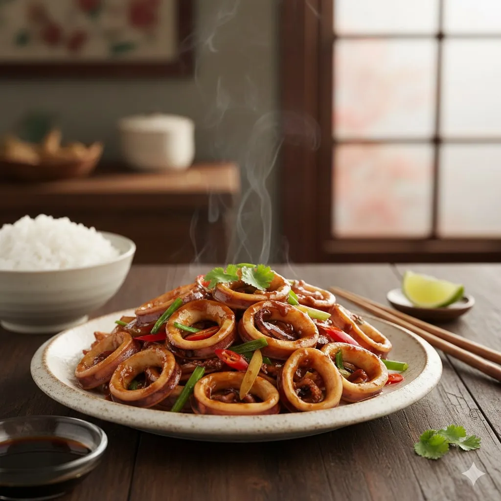 Manfaat Kesehatan Cumi dan Nilai Gizinya (c) Ilustrasi AI