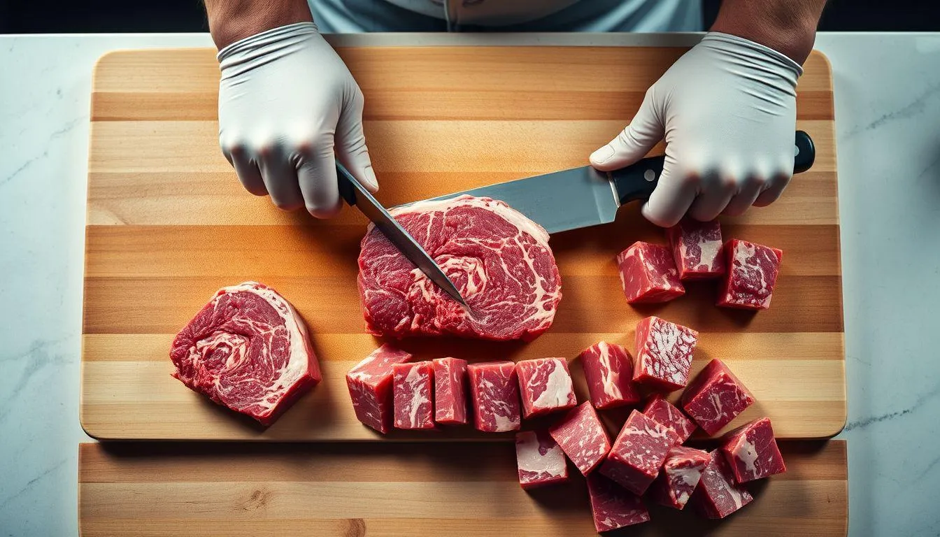 Teknik Memotong Daging yang Benar (c) Ilustrasi AI