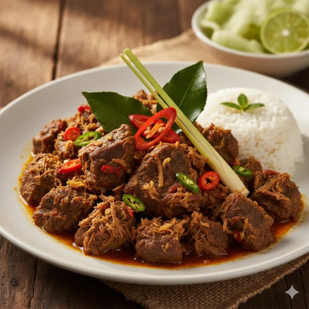 Pengertian dan Karakteristik Rendang (c) Ilustrasi AI