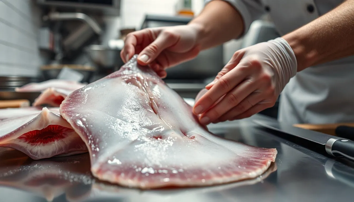 Persiapan Awal: Memilih dan Membersihkan Ikan Pari (c) Ilustrasi AI