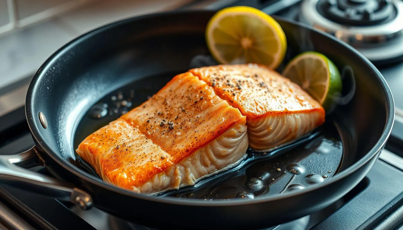 Cara Menumis dan Membakar Salmon (c) Ilustrasi AI
