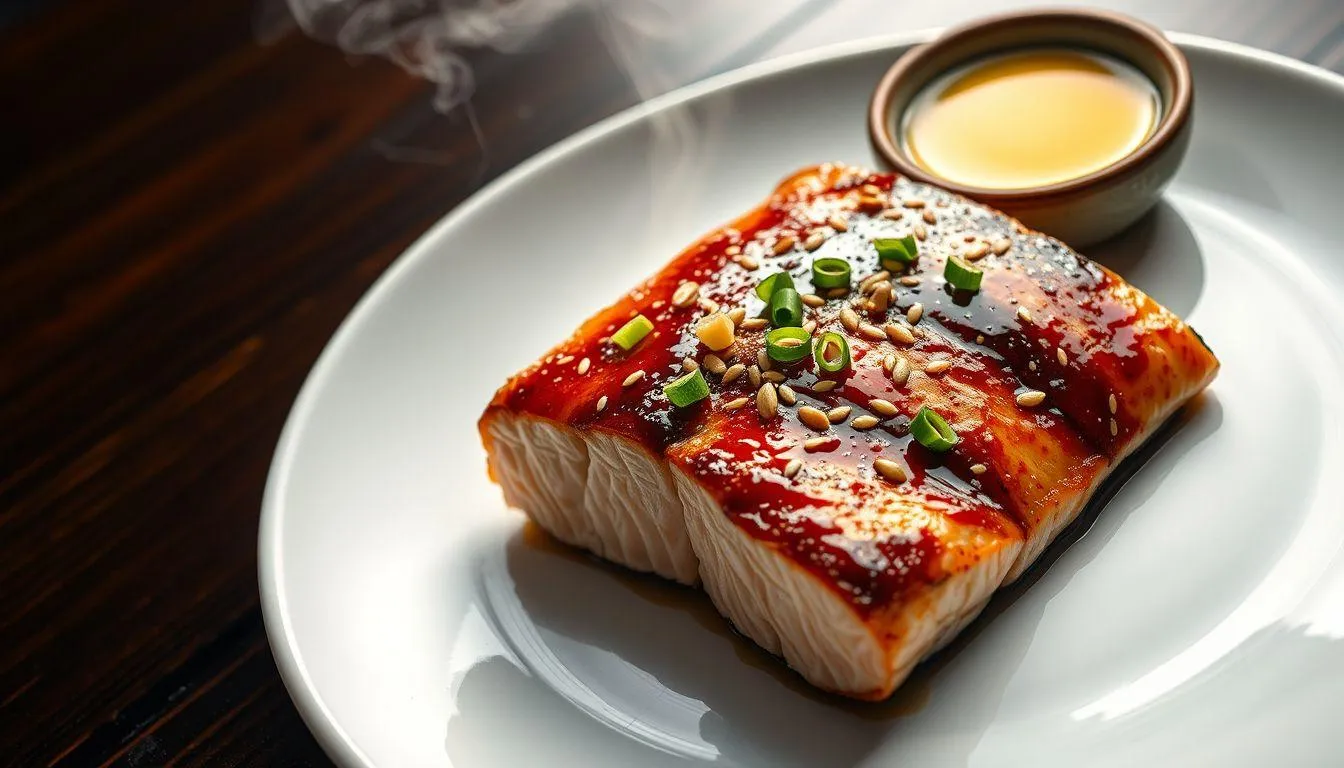 Resep Salmon dengan Saus Spesial (c) Ilustrasi AI