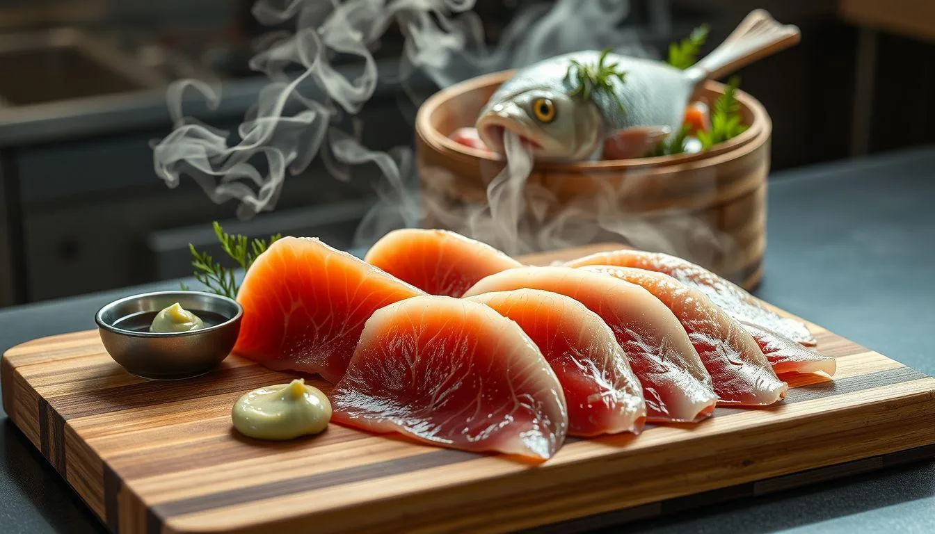 Olahan Ikan Modern: Tim, Sashimi, dan Bakso Ikan (c) Ilustrasi AI