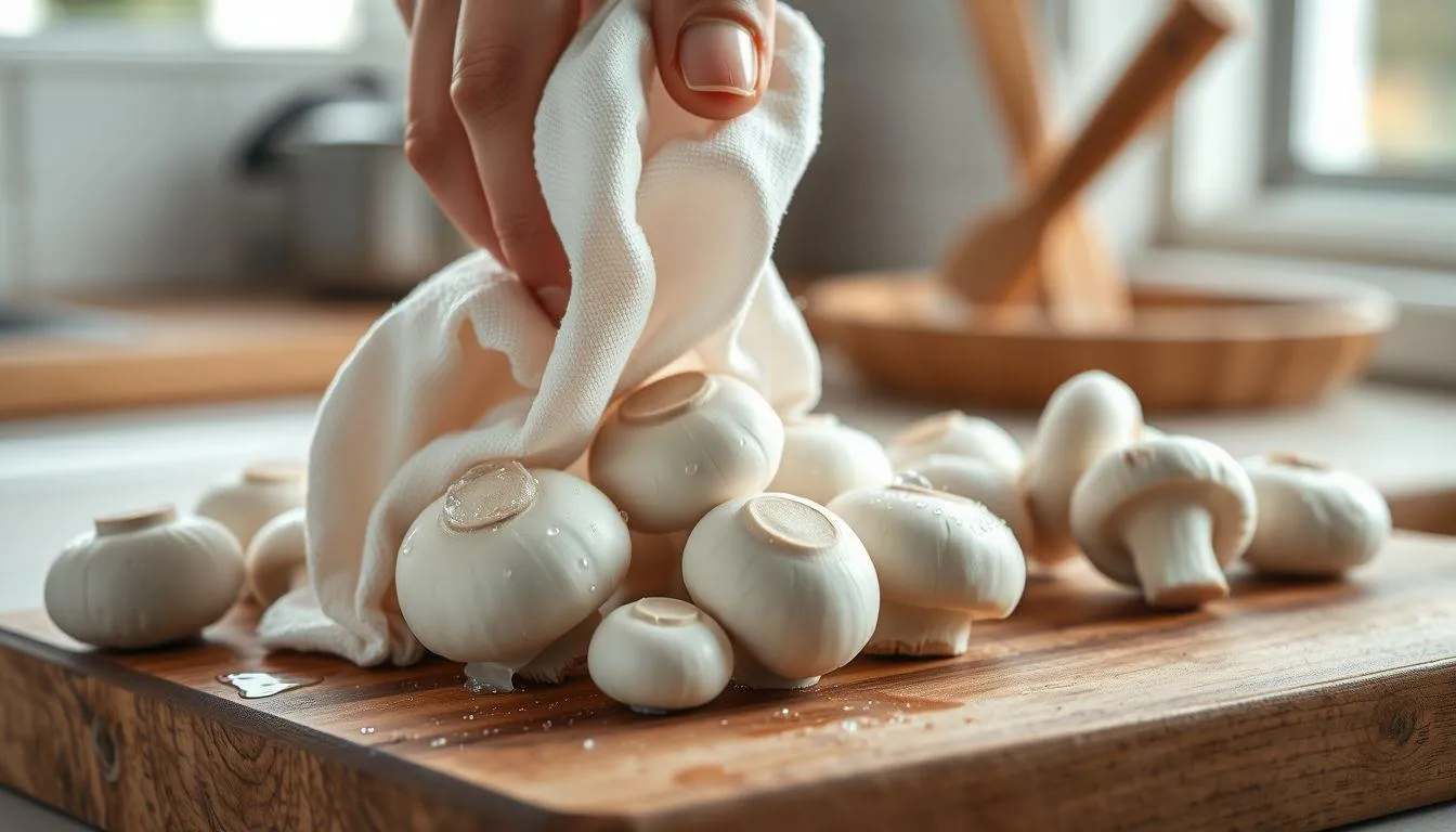 Teknik Membersihkan Jamur Kancing yang Benar (c) Ilustrasi AI