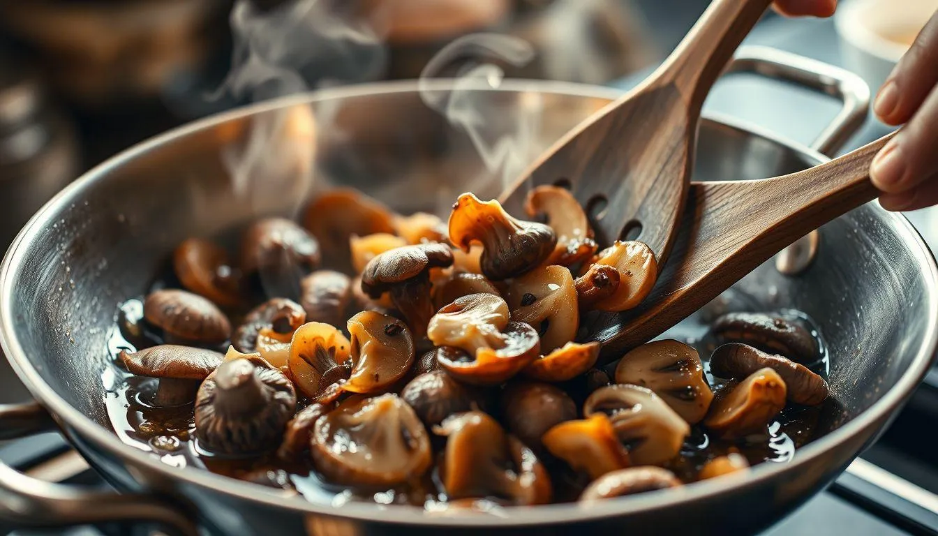 Teknik Dasar Menumis Jamur Tiram (c) Ilustrasi AI