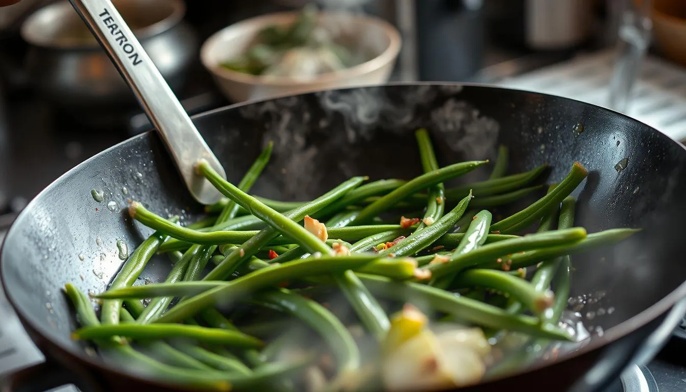 Teknik Dasar Cara Memasak Kacang Panjang (c) Ilustrasi AI