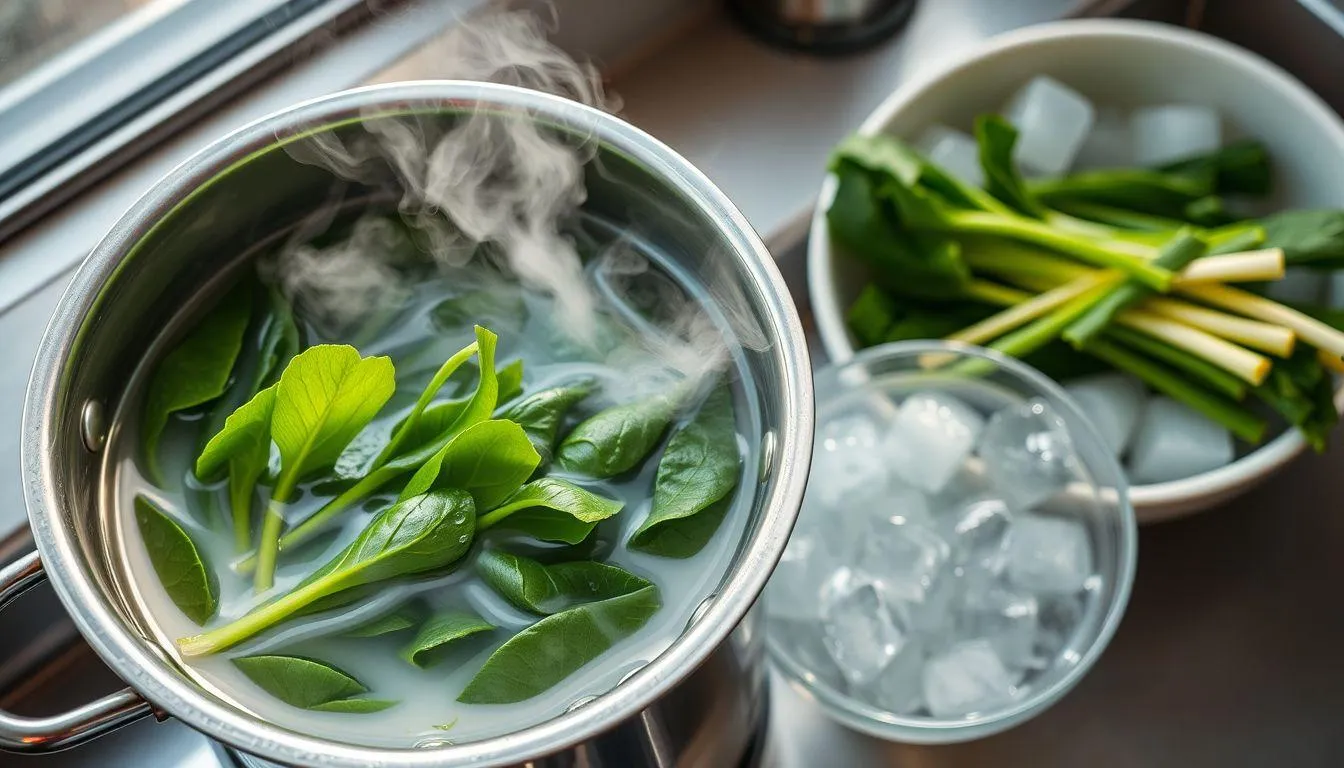 Metode Blanching untuk Kangkung yang Lebih Hijau (c) Ilustrasi AI