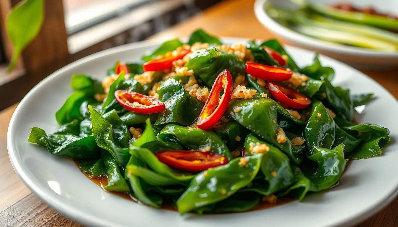 Resep Tumis Kangkung Hijau Segar (c) Ilustrasi AI