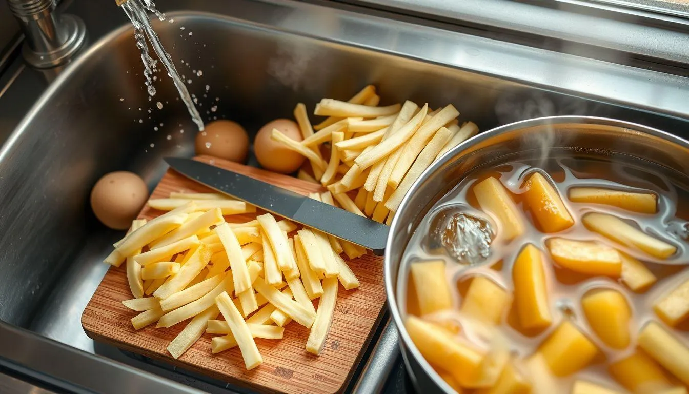 Teknik Dasar Cara Memasak Kentang Goreng (c) Ilustrasi AI