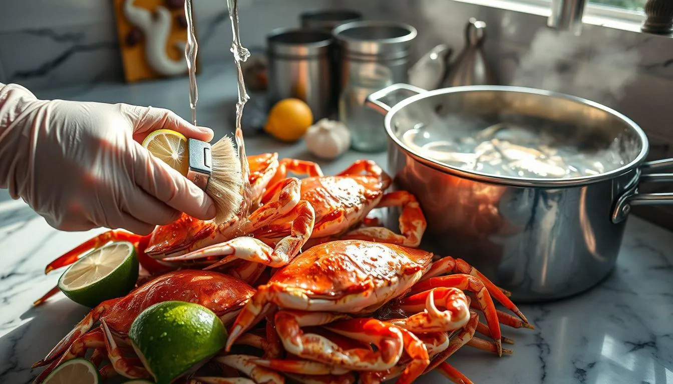 Persiapan Awal Sebelum Memasak Kepiting (c) Ilustrasi AI