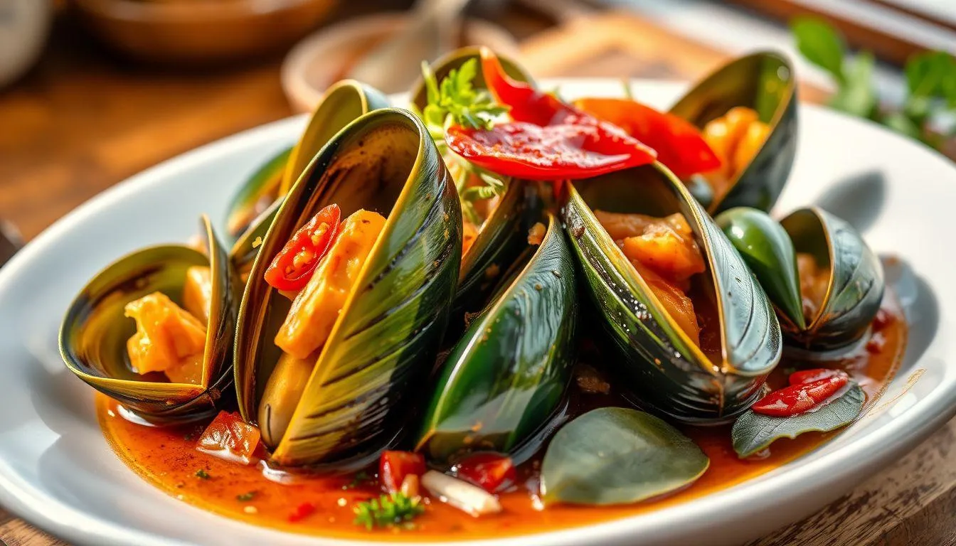 Resep Cara Memasak Kerang Hijau Pedas Manis (c) Ilustrasi AI