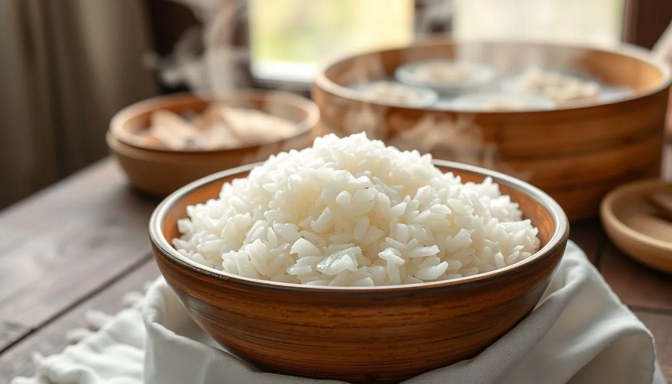 Penyimpanan dan Penyajian Ketan (c) Ilustrasi AI