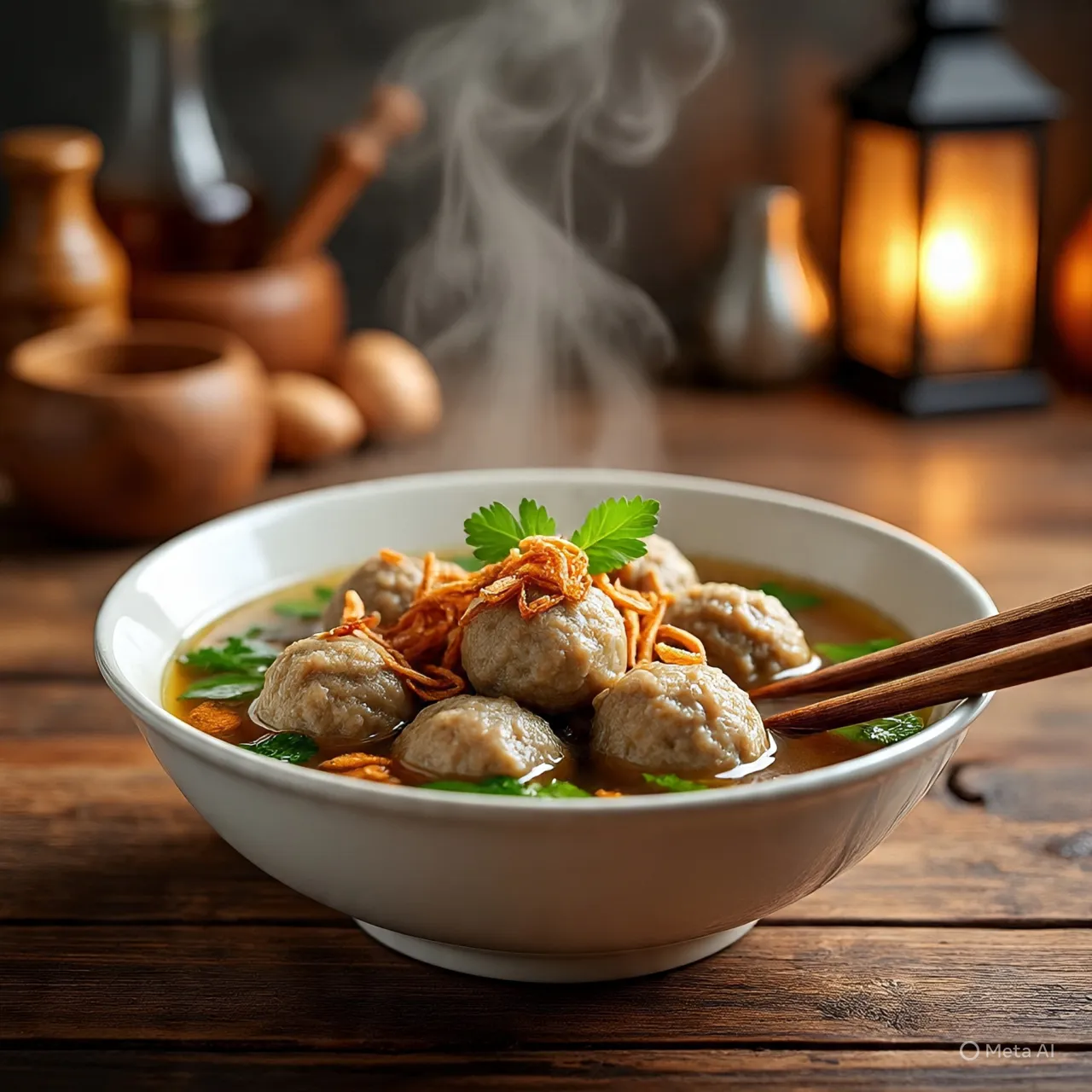 Pengertian dan Karakteristik Kuah Bakso (c) Ilustrasi AI