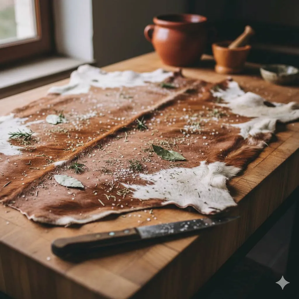 Teknik Membersihkan Kulit Sapi Sebelum Dimasak (c) Ilustrasi AI