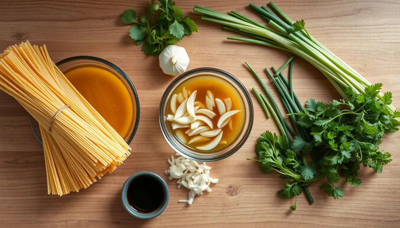 Bahan-Bahan yang Diperlukan untuk Memasak Mie Kuah (c) Ilustrasi AI