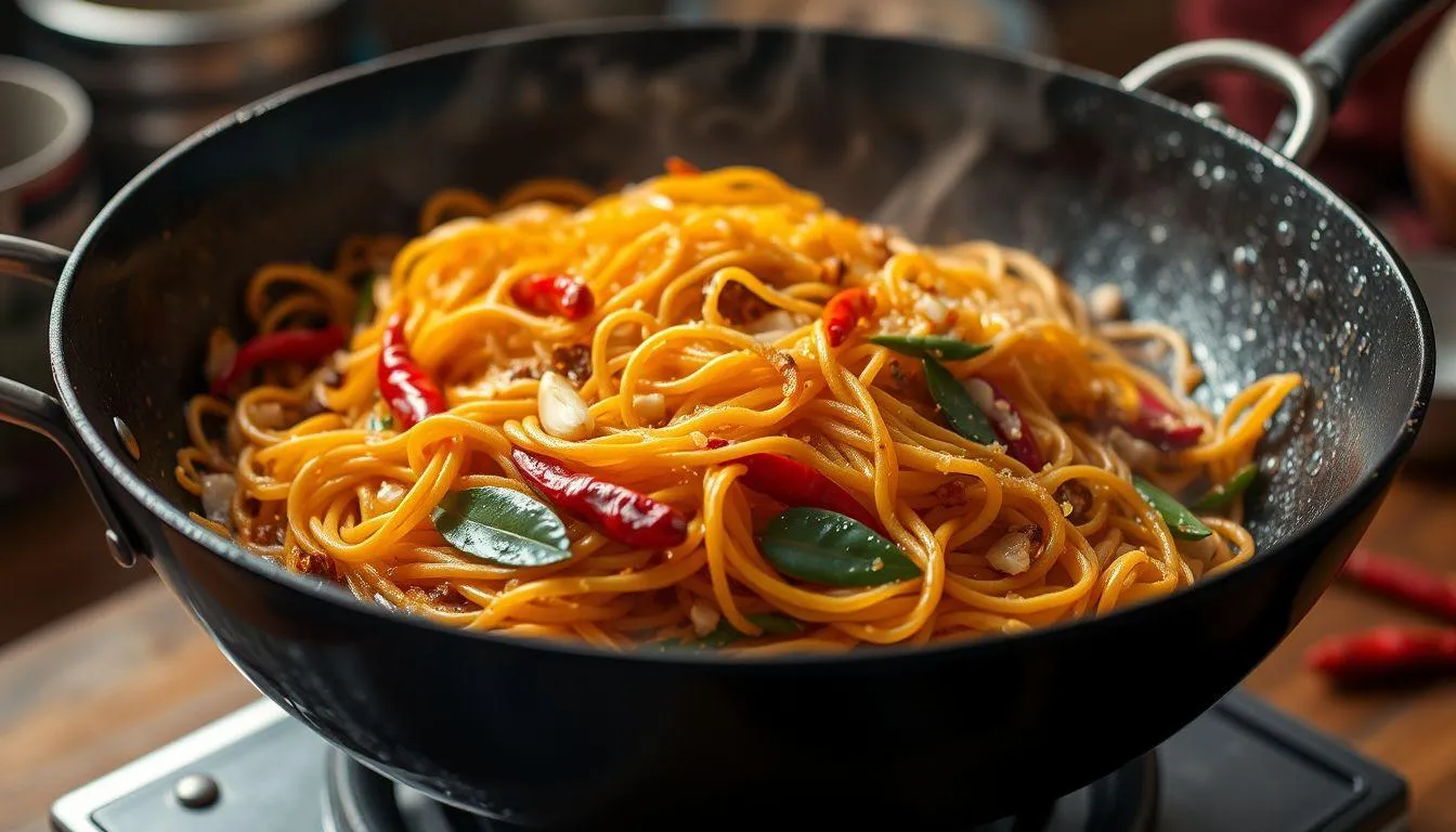 Cara Memasak Mie Lidi Goreng Klasik (c) Ilustrasi AI