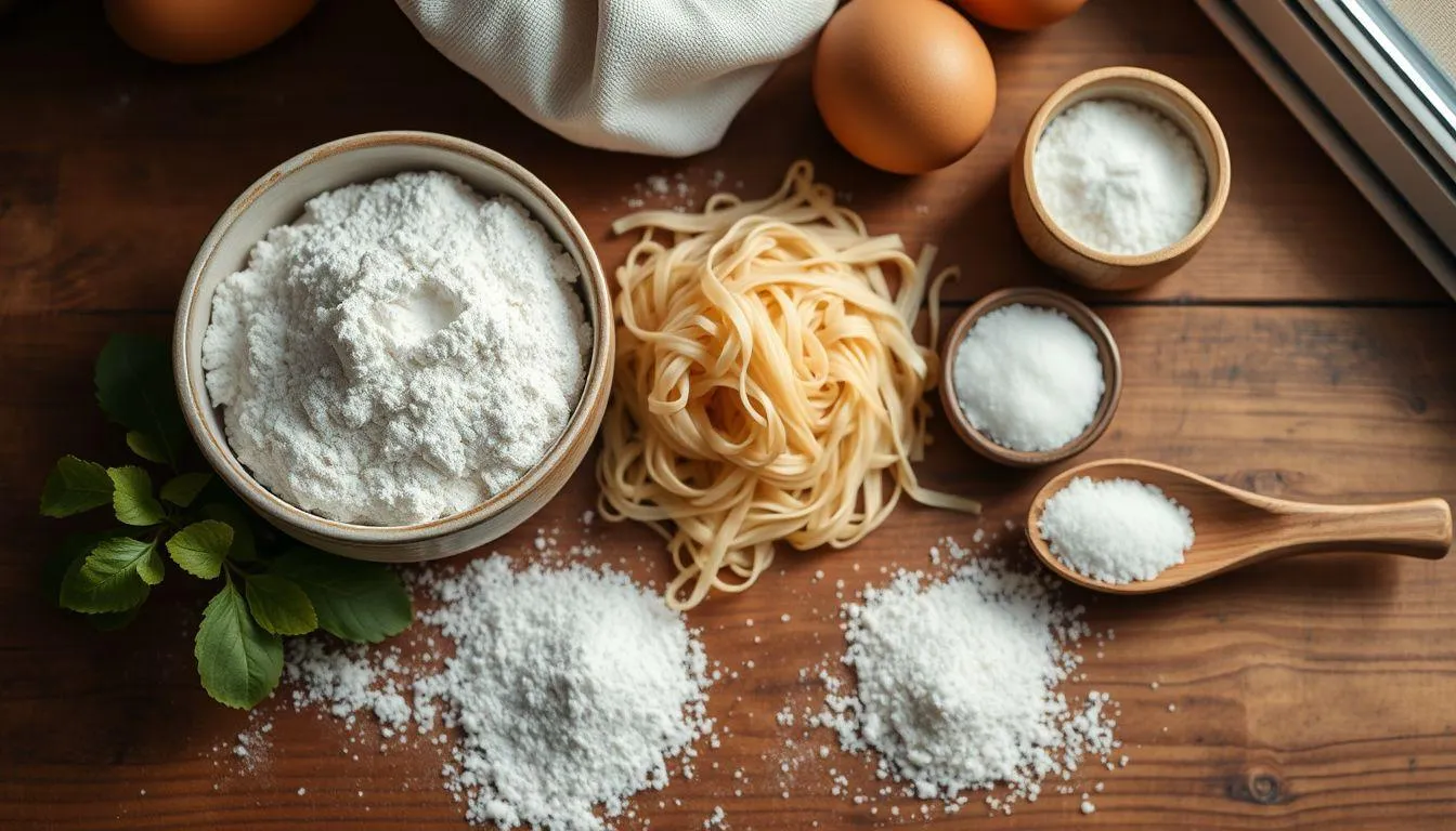 Bahan-Bahan Membuat Mie Telur Sendiri (c) Ilustrasi AI