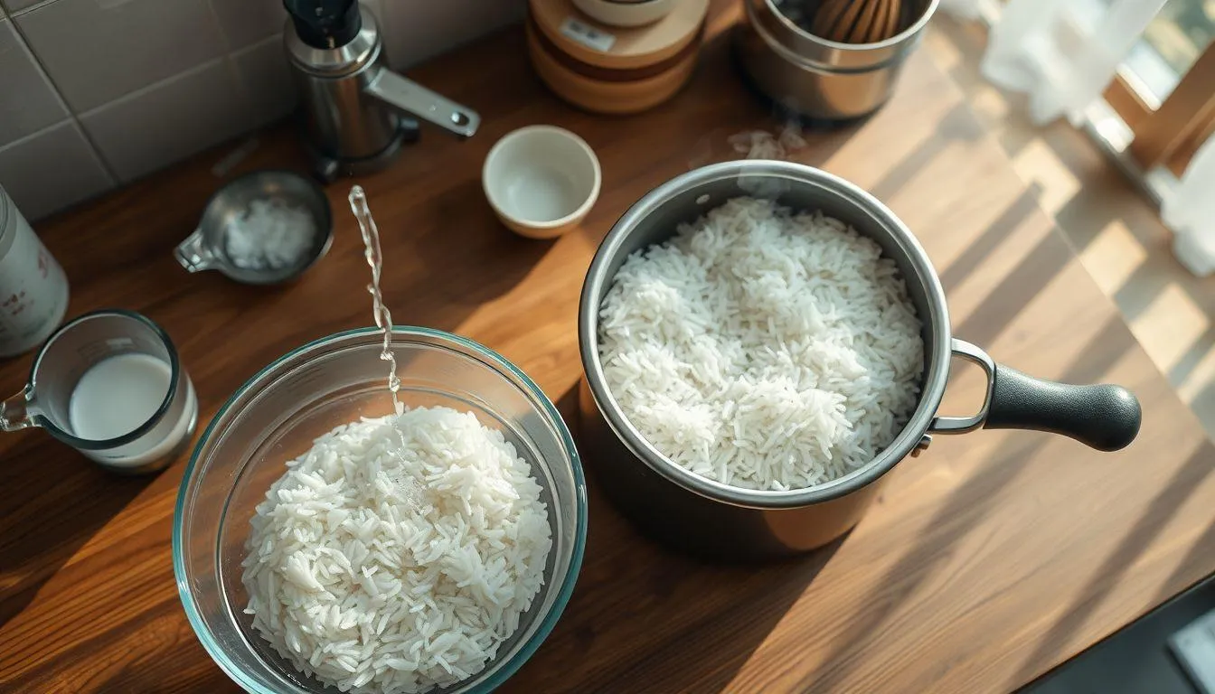 Langkah-Langkah Memasak Nasi dengan Cara Dikukus (c) Ilustrasi AI