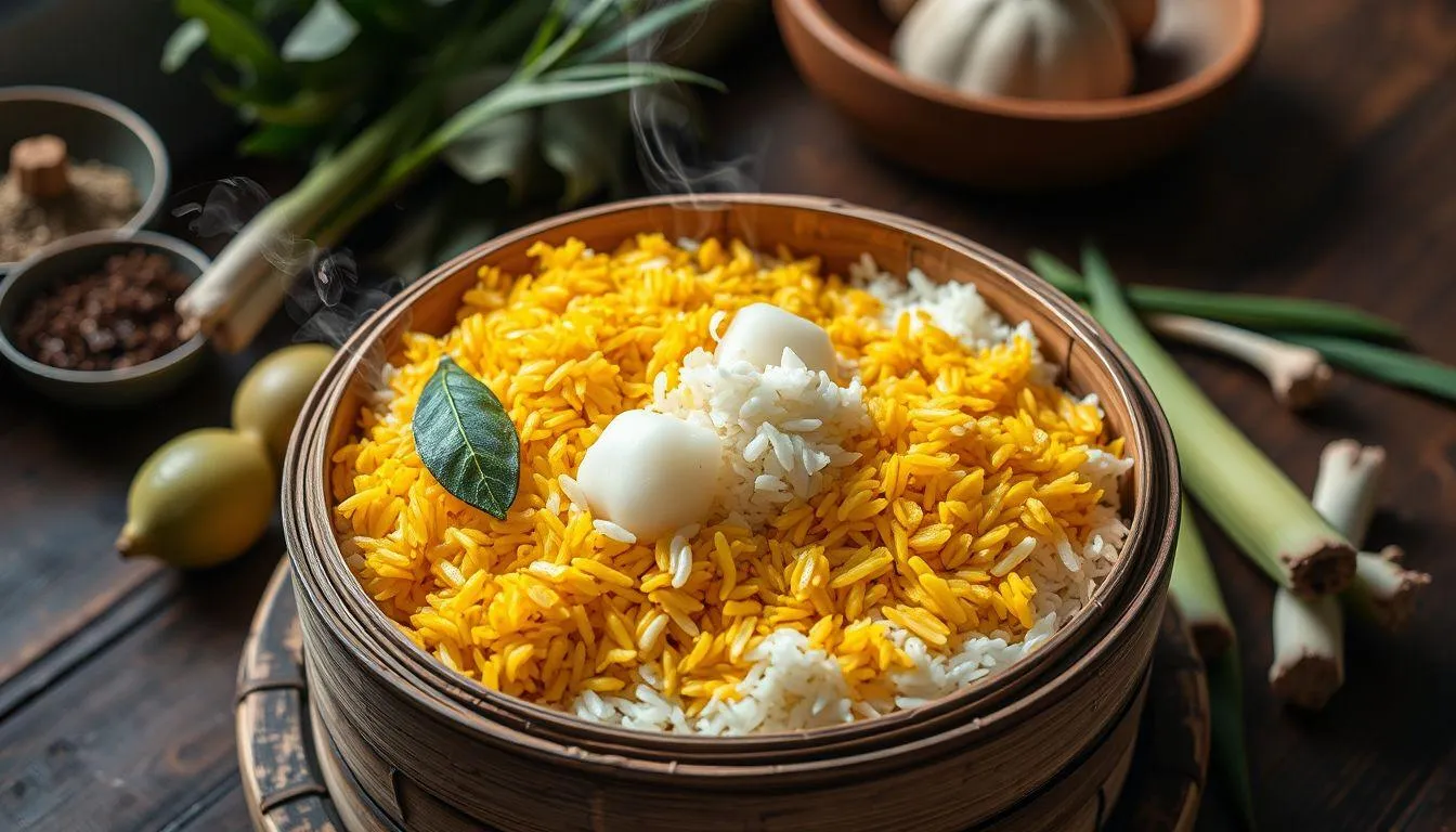 Variasi Resep Nasi Kukus (c) Ilustrasi AI