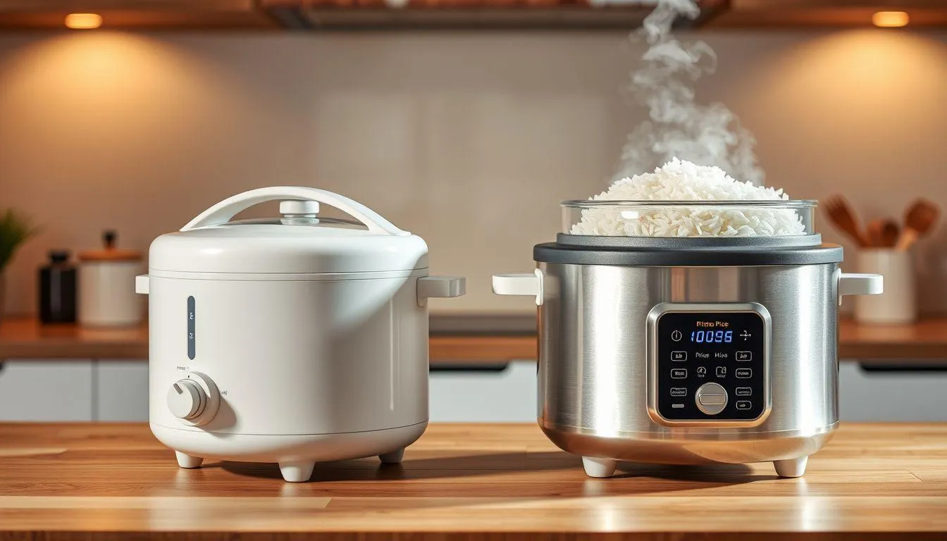 Perbedaan Rice Cooker Manual dan Digital (c) Ilustrasi AI