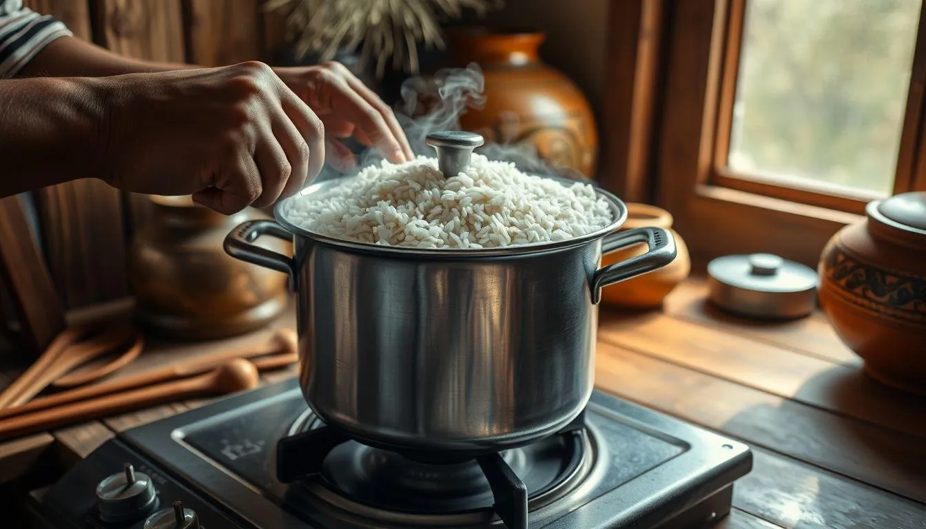 Cara Memasak Nasi Liwet tanpa Magic Com (c) Ilustrasi AI