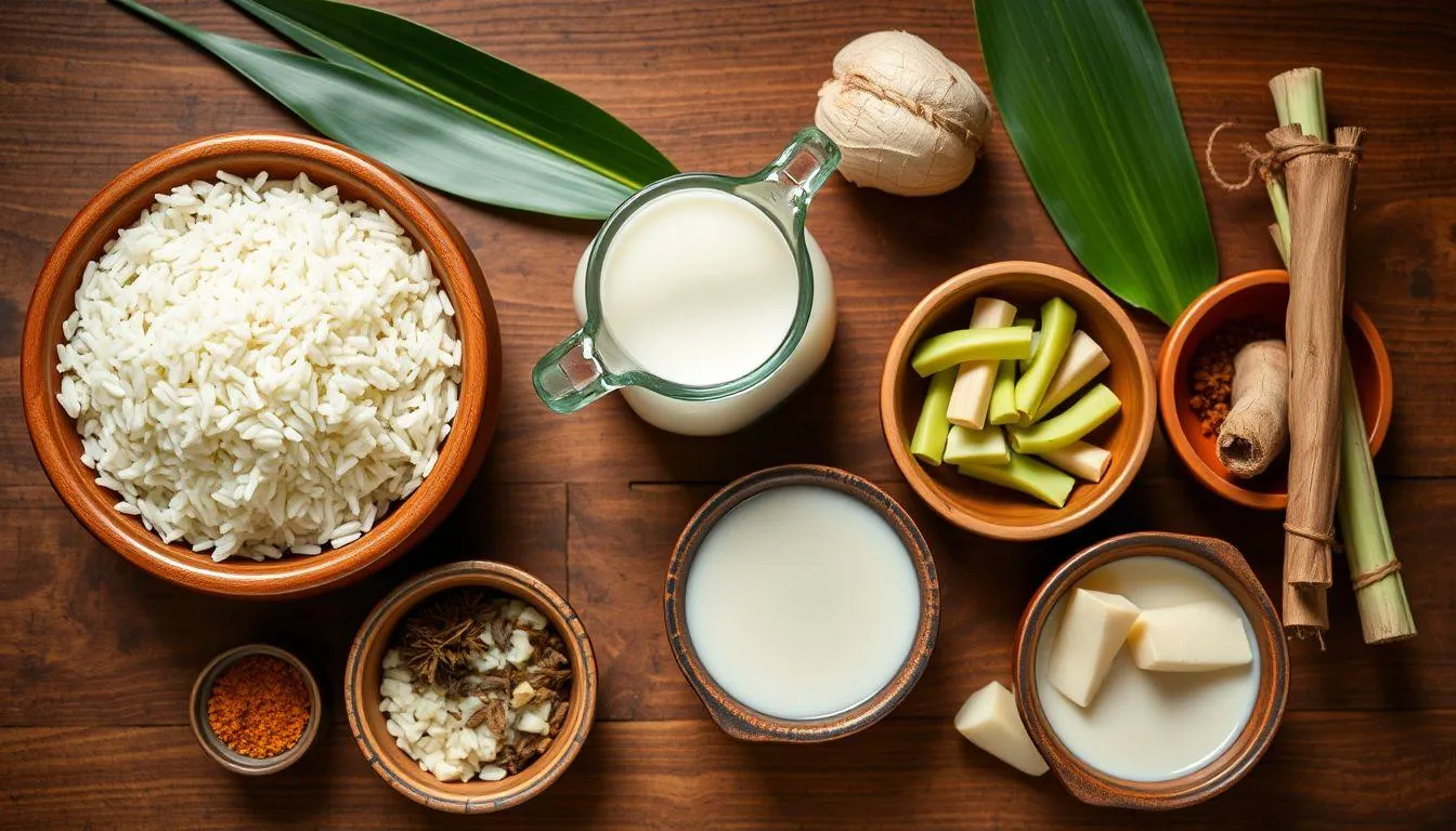 Bahan-Bahan untuk Membuat Nasi Uduk (c) Ilustrasi AI