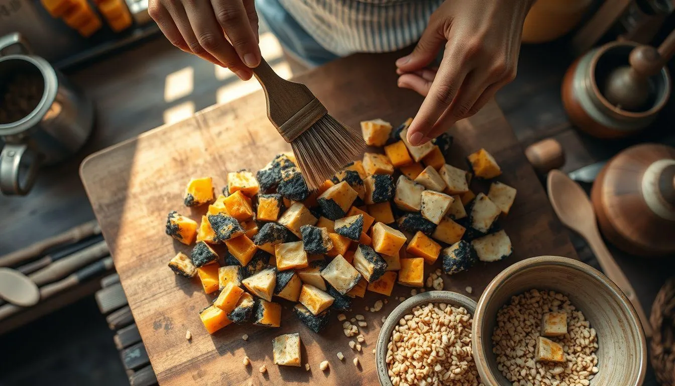 Persiapan Sebelum Memasak Oncom (c) Ilustrasi AI