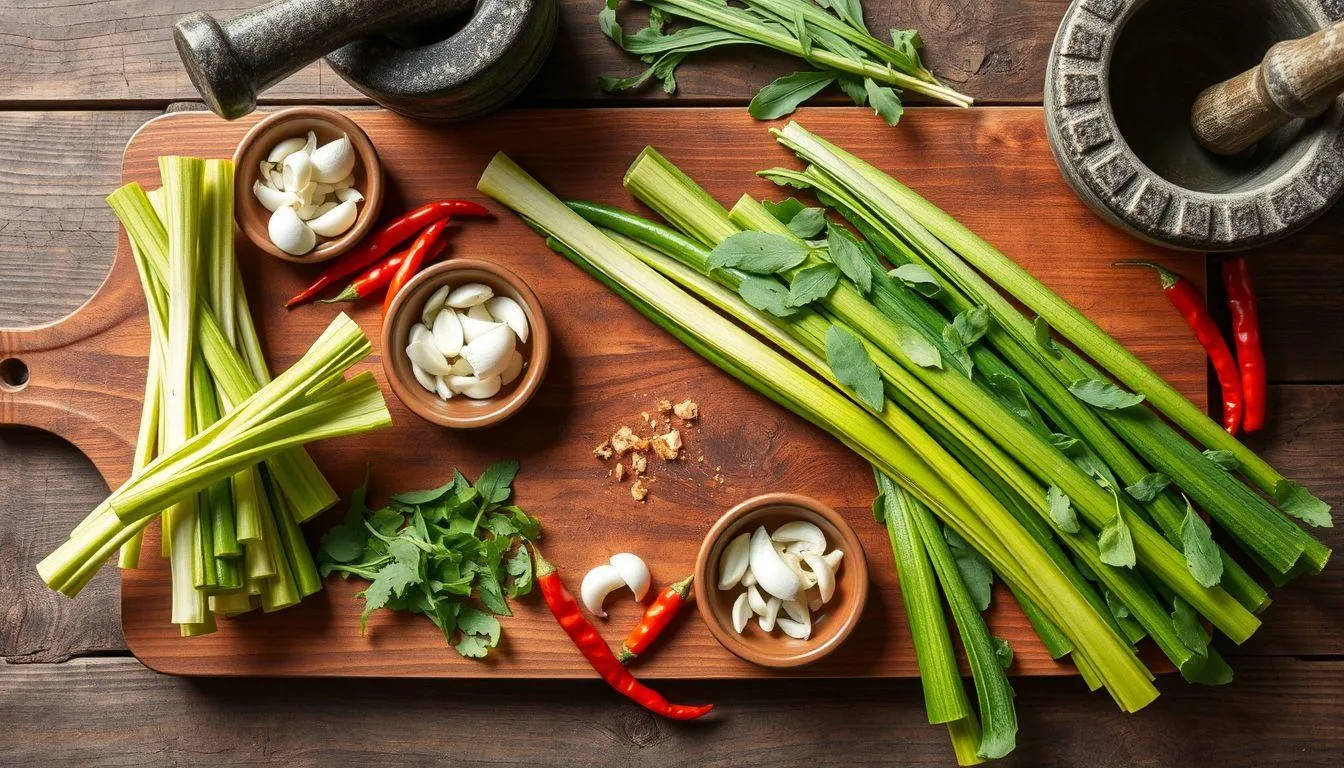 Persiapan Bahan untuk Memasak Pakis Tumis (c) Ilustrasi AI