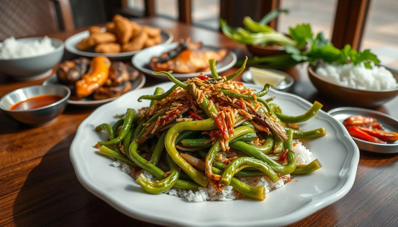 Penyajian dan Penyimpanan Pakis Tumis (c) Ilustrasi AI