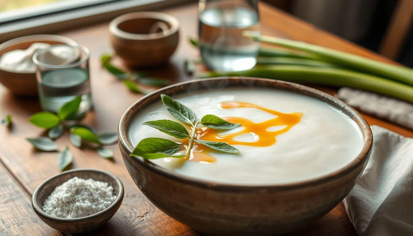 Cara Memasak Bubur Pati Garut untuk Kesehatan (c) Ilustrasi AI