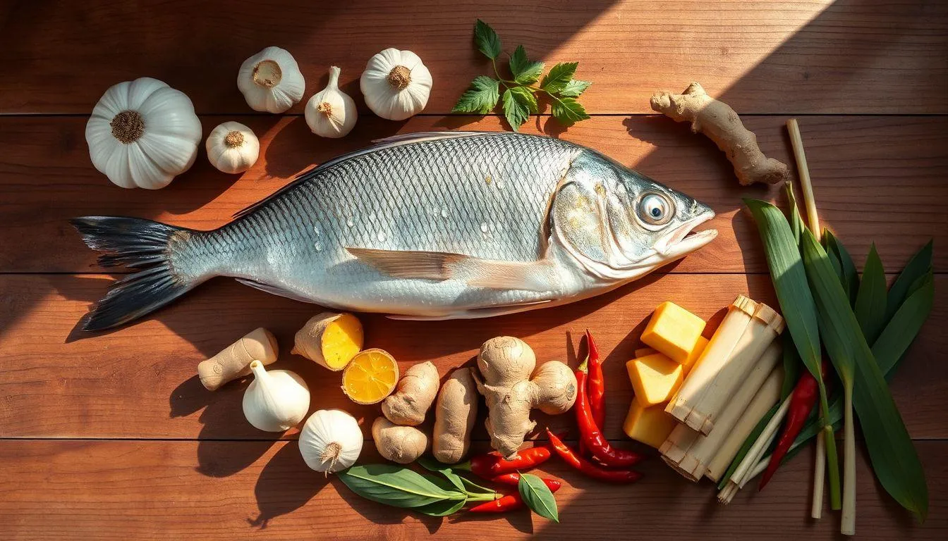 Bahan-Bahan yang Dibutuhkan untuk Memasak Pindang Ikan (c) Ilustrasi AI