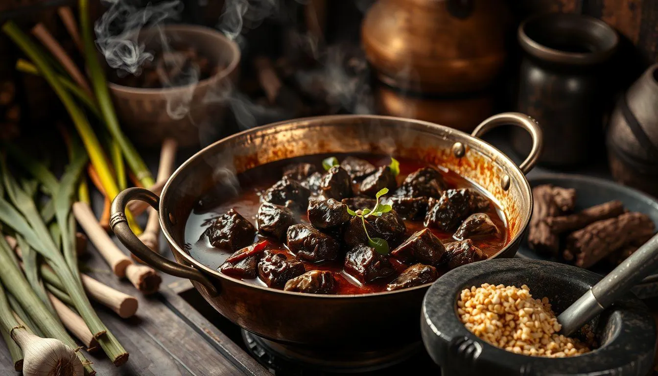 Cara Memasak Rendang Sapi dengan Bumbu Racik Sendiri (c) Ilustrasi AI