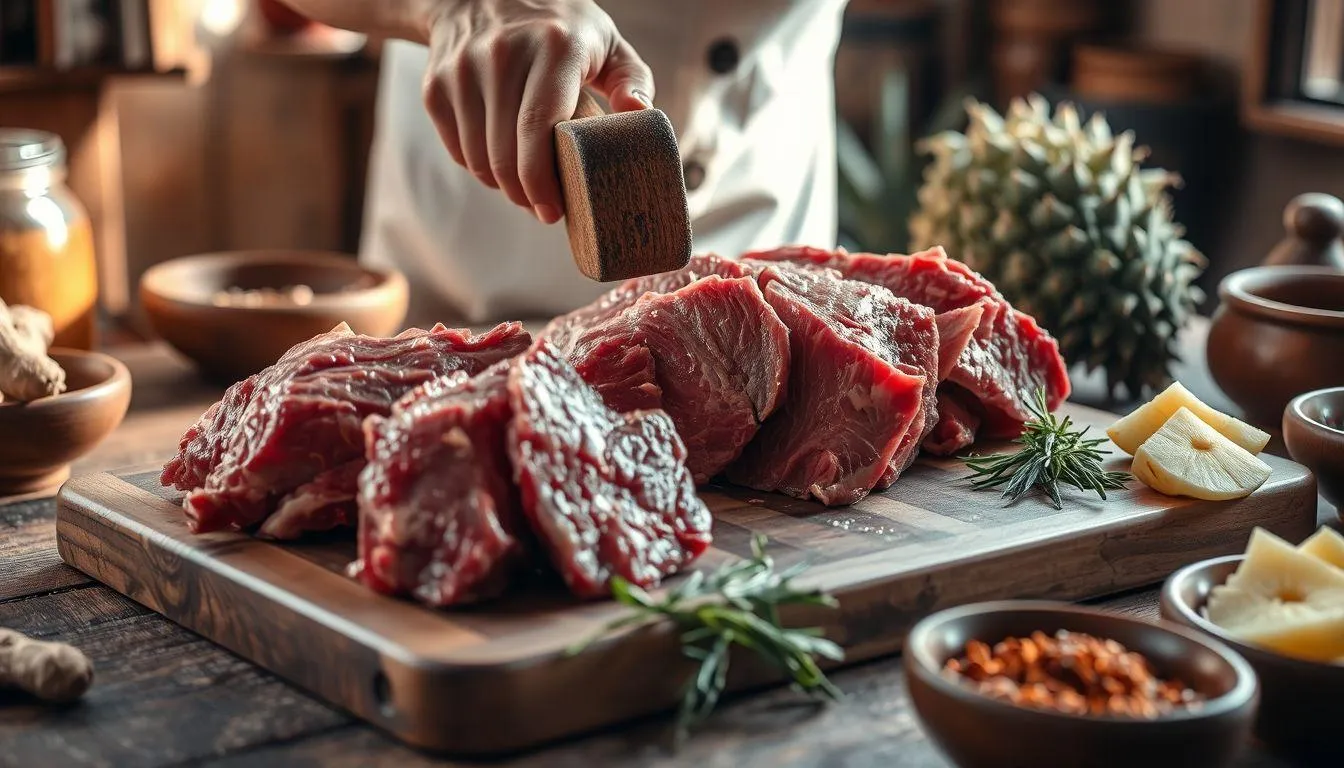 2. Persiapan Daging Sebelum Dimasak (c) Ilustrasi AI