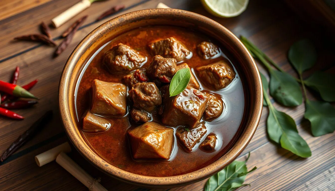 Perbedaan Rendang Kering dan Rendang Basah (c) Ilustrasi AI