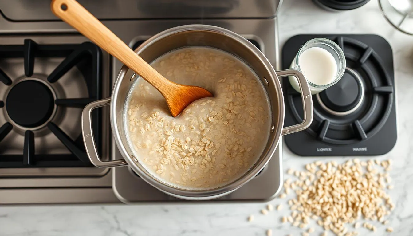 Cara Memasak Rolled Oat dengan Kompor (c) Ilustrasi AI