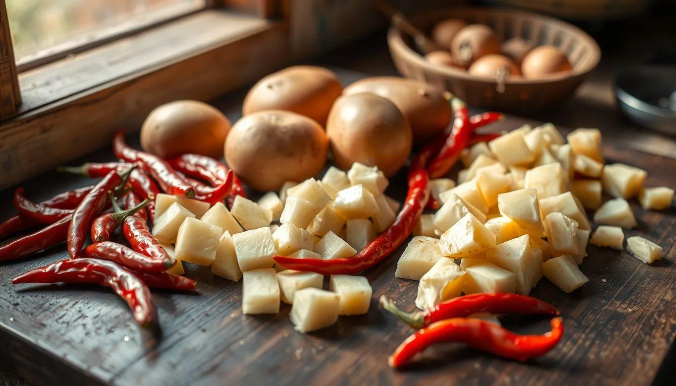 Bahan-Bahan Utama untuk Membuat Sambal Goreng Kentang (c) Ilustrasi AI