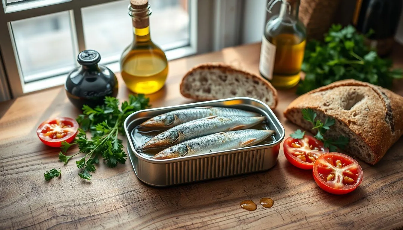 Manfaat dan Kandungan Gizi Sarden Kaleng (c) Ilustrasi AI