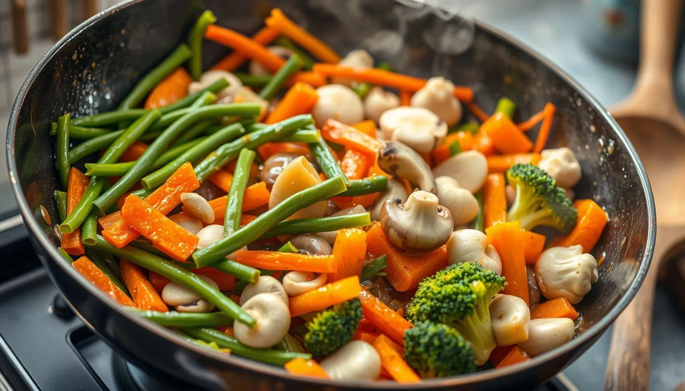 Menumis Sayuran dengan Minyak Minimal (c) Ilustrasi AI