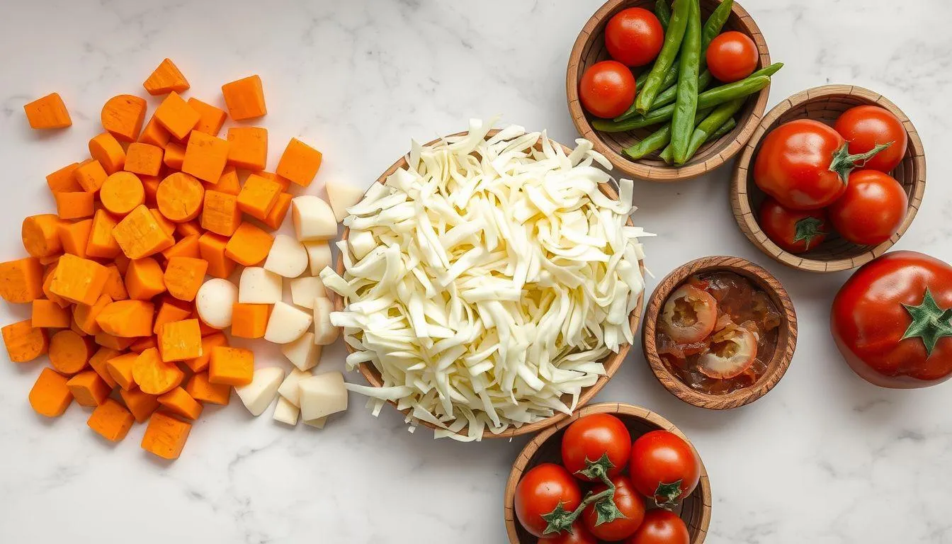 Bahan-Bahan Dasar untuk Memasak Sop Bening (c) Ilustrasi AI