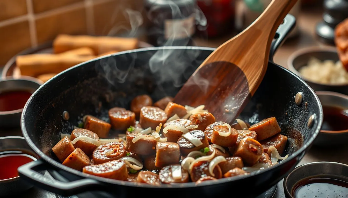 Cara Memasak Sosis Tumis dengan Bumbu (c) Ilustrasi AI