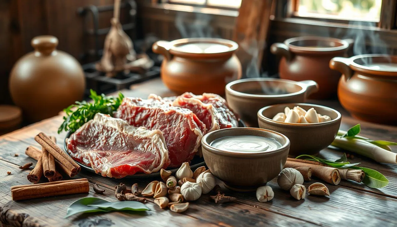 Bahan-Bahan untuk Membuat Soto Betawi (c) Ilustrasi AI