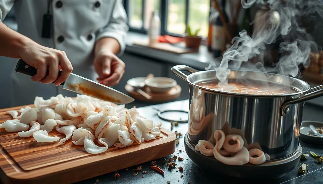 Tips Memasak Sotong agar Tidak Alot (c) Ilustrasi AI