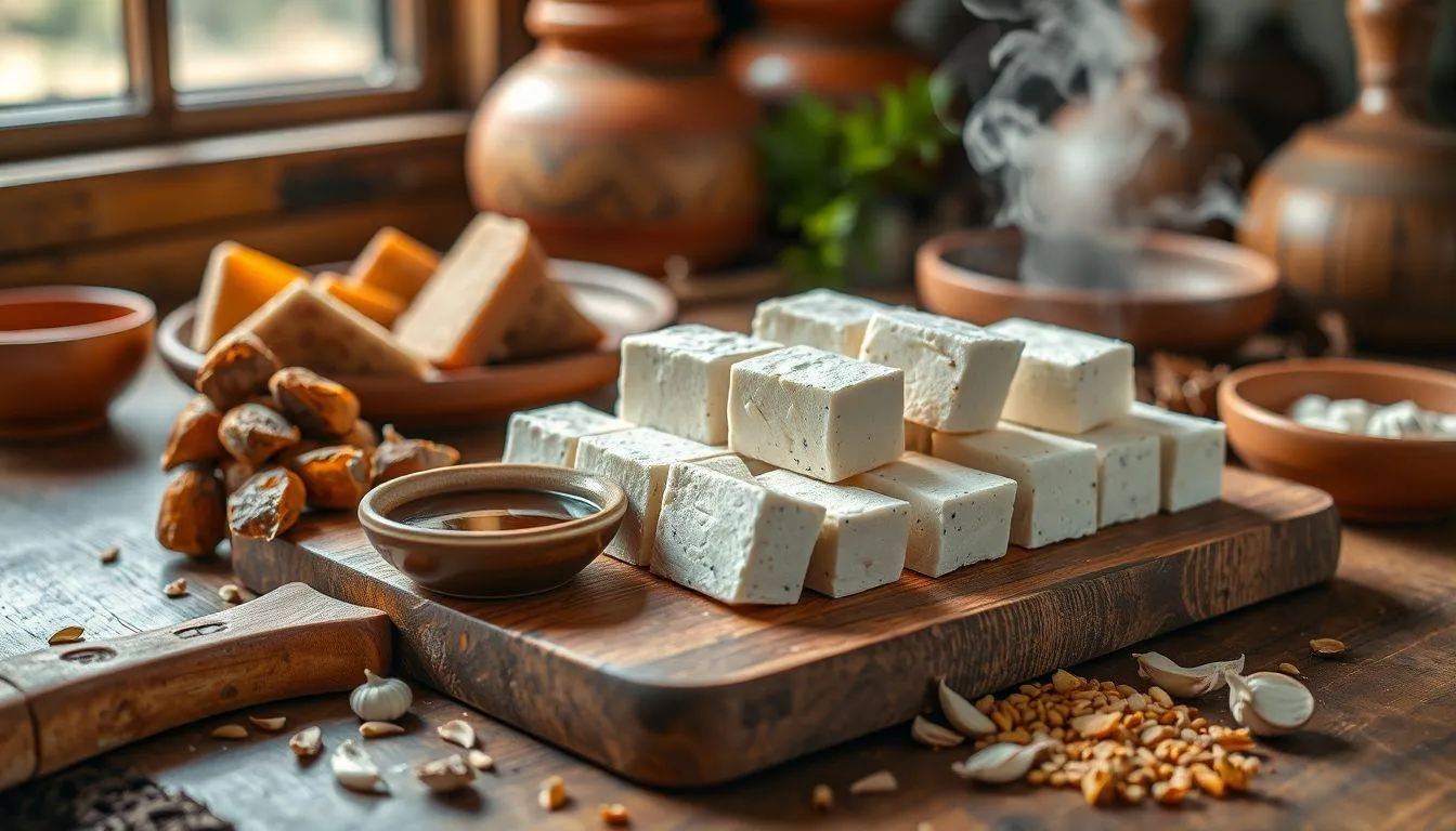 Bahan-Bahan Utama untuk Membuat Tahu Bacem (c) Ilustrasi AI